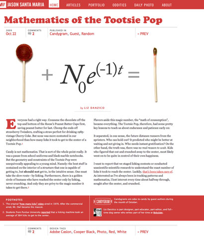 Mathematics of the Tootsie Pop