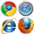 Browser icons.